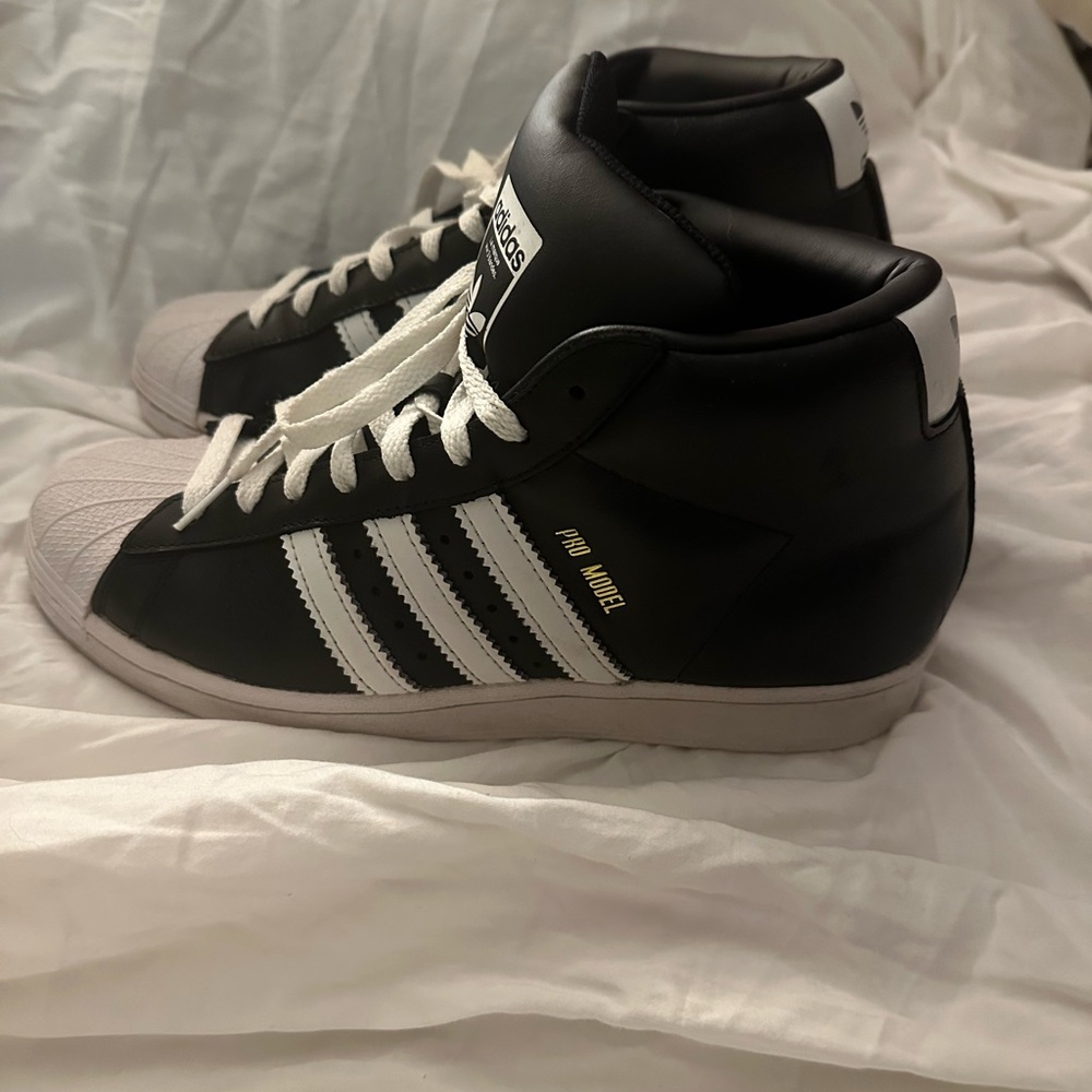Adidas Pro Model Black and White Sneakers
